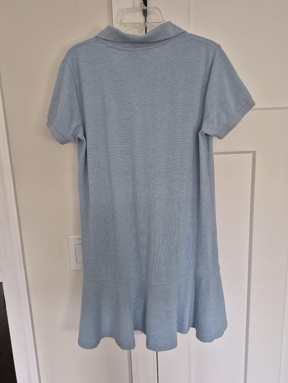 Tuckernuck Dress May Polo Light Blue Pique Ruffle Hem Mini Size M - Picture 10 of 16